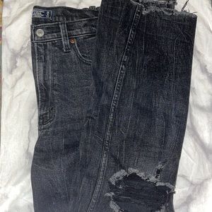 Abercrombie Black High Rise Mom Jean